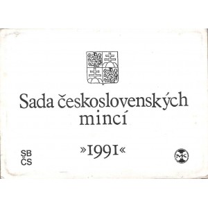 Sada 1h - 10 Kčs 1991 M.R.Štefánik, obal kartón
