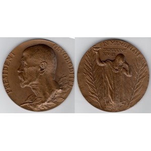 ČSR - úmrtná medaila T.G.Masaryk, bronz 60 mm