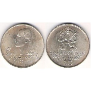 20 Kčs 1972 - 100.výr.A.Sládkoviča