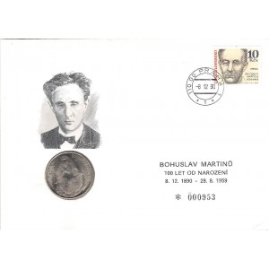 Mincovný dopis - 100 Kčs 1990 Bohuslav Martinu