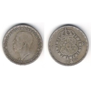 Švédsko - 1 krona 1946