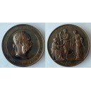 Cu-medaila na svetovú výstavu vo Viedni 1873 a k návšteve Čiech, krásny stav 0/0 a patina !