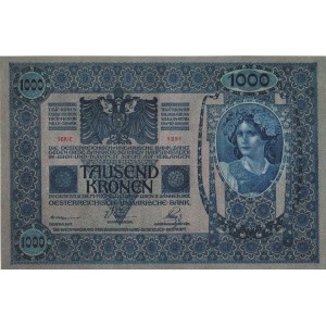 1000K Tausend Kronen/1000 Kronen 2.1.1902, séria 1291, séria 1329, stav UNC/N