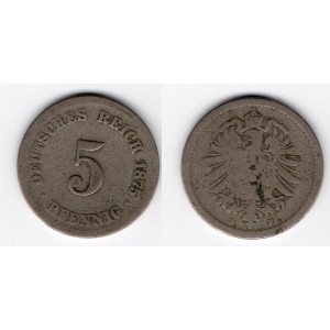 Nemecko - 5 Pfennig 1875
