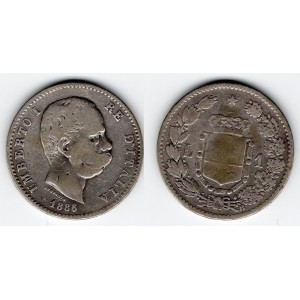 Taliansko / Italy - 1 Lira 1886