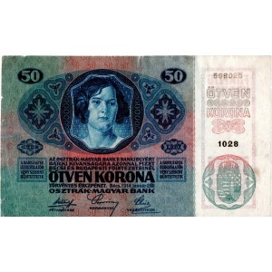 50 K Funfzig kronen 2.1.1914, s.1028, stav 2-