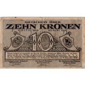 Núdzovka Děčín/Tetschen - 10 kronen 30.5.1919