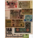 Nemecko - lot 8 ks bankoviek, aj platné na území ČSR