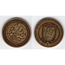 Žetón 40 rokov organizovanej numizmatiky v Humennom 1974-2014, patinovaný bronz