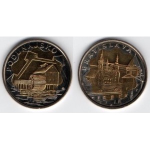 Žetón zo sady mincí 2013 Bratislava-Podunajsko