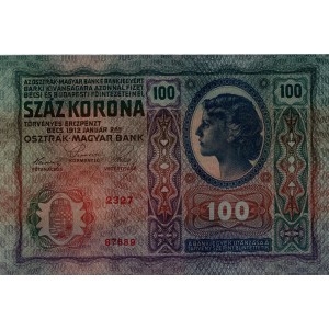 100 K Hundert Kronen 2.1.1912, séria 2327, stav N/UNC